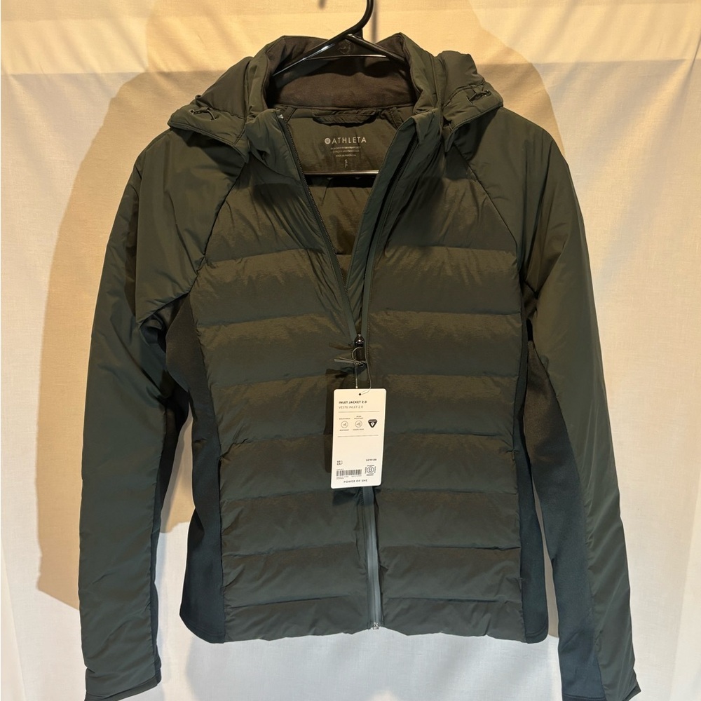Athleta Inlet Jacket 2.0 / Dark Green Puffer Jacket - Picture 4 of 4